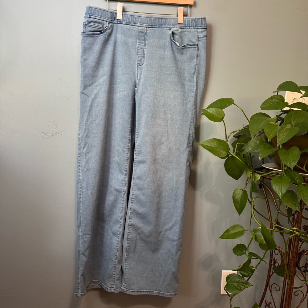 PureJill J. Jill  Denim Soft Wide Leg Pull On Jeans. Women’s XL TALL (38X33) - Picture 3 of 15